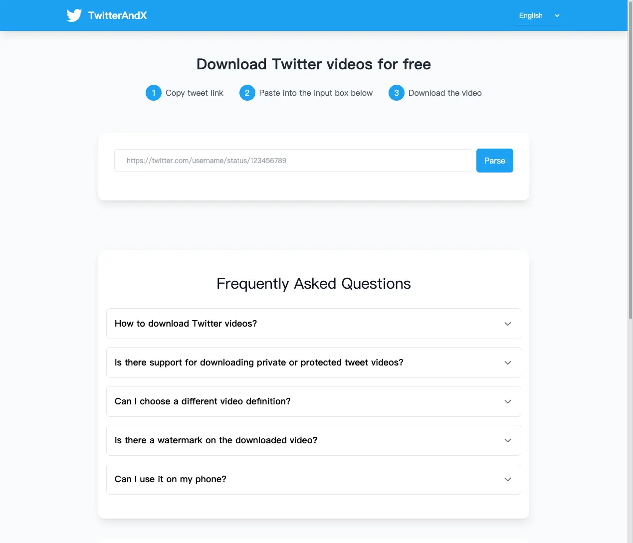 做了一个免费下载推特视频的网站